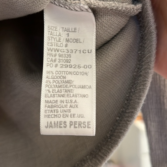 James Perse Long Sleeve Tshirt size 1 great condition beige - Picture 4 of 5